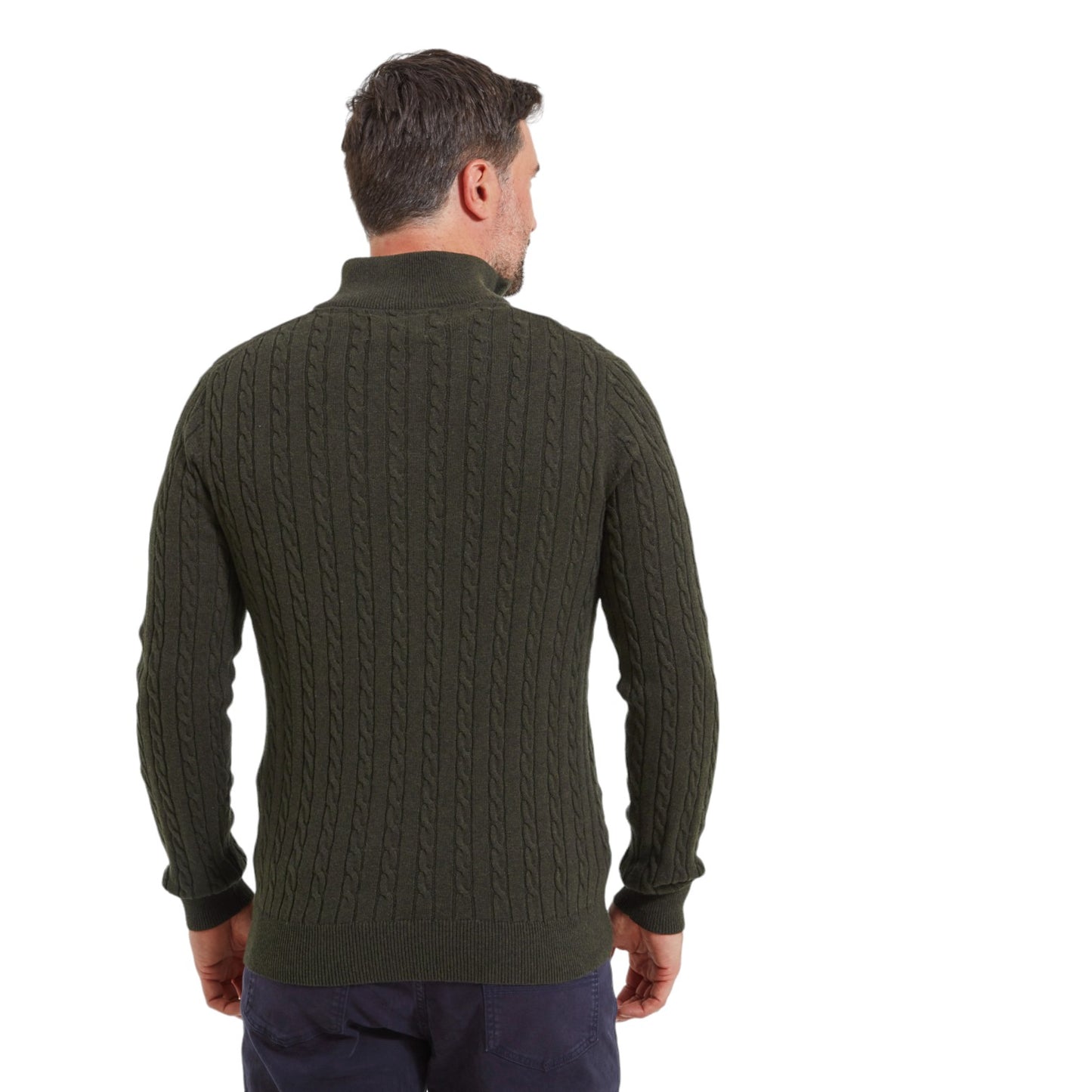 Schoffel Calton Cotton Cashmere 1/4 Zip Jumper Loden Green