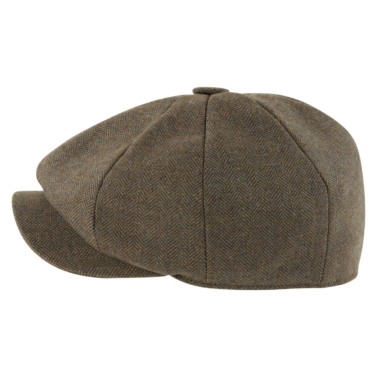 Schoffel Newsboy Cap Loden Green Herringbone