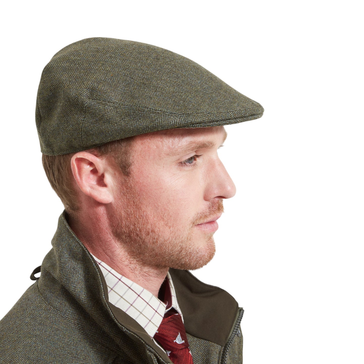 Schoffel Tweed Classic Cap Loden Green Herringbone