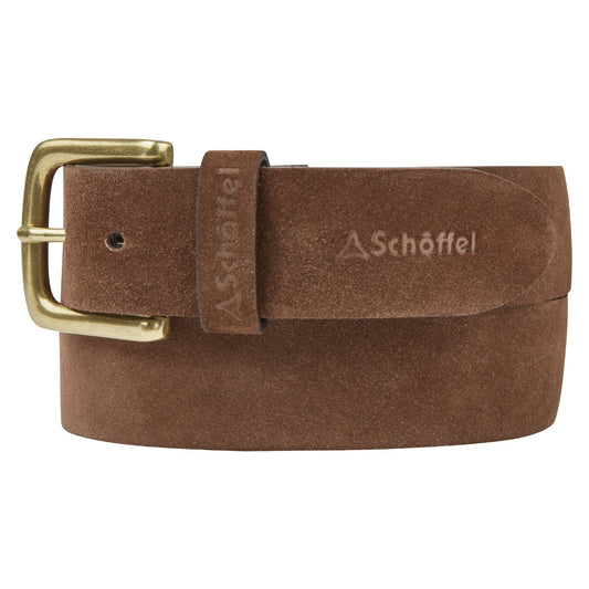 Schoffel Castleton Leather Belt Chocolate Suede