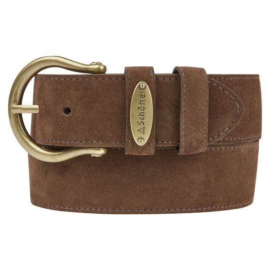 Schoffel Dovedale Suede Belt Chocolate Suede