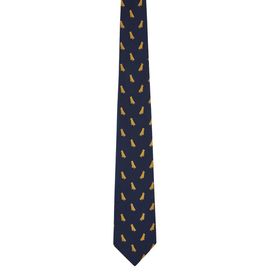 Schoffel Silk Tie Navy Labrador