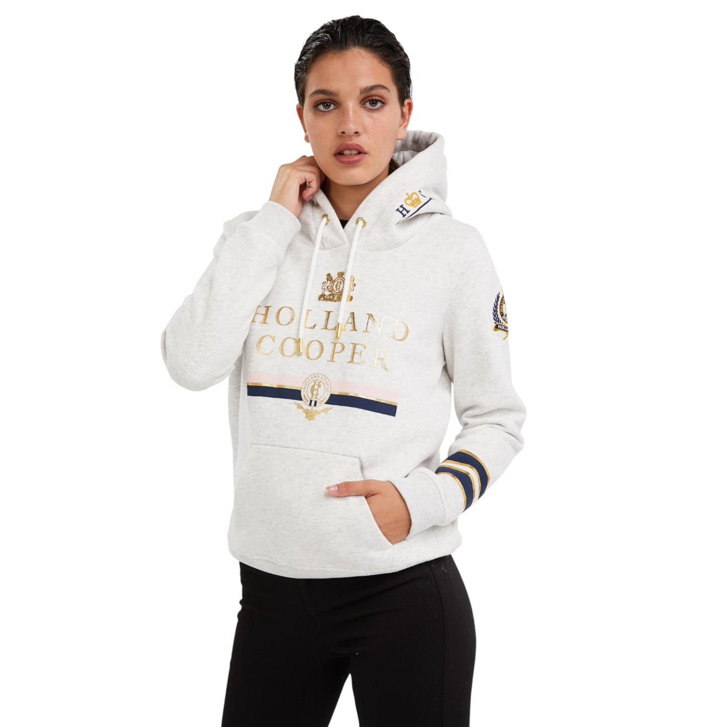 Holland Cooper HC Heritage Hoodie Ice Grey