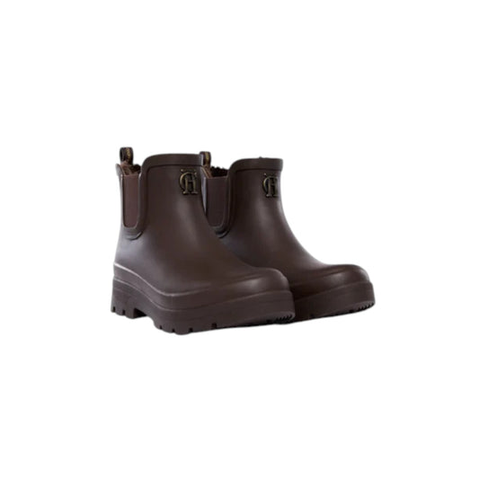 Holland Cooper Sherpa Lined Chunky Chelsea Wellington Chocolate