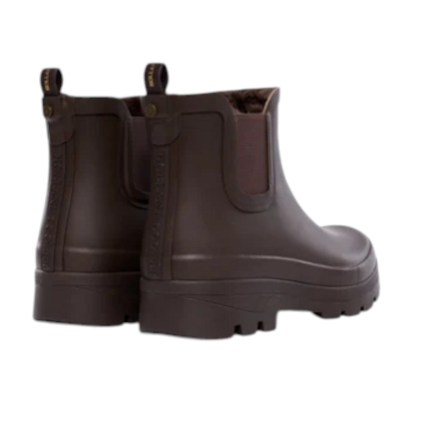 Holland Cooper Sherpa Lined Chunky Chelsea Wellington Chocolate