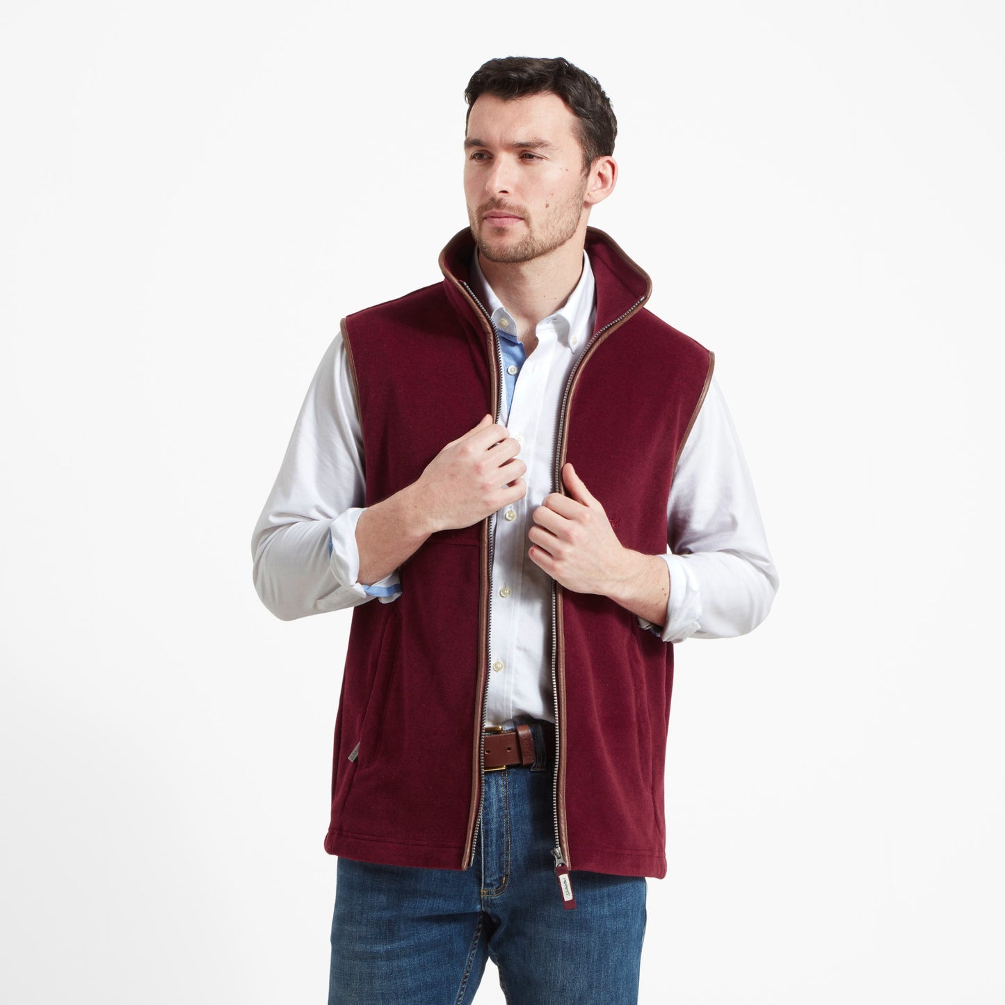 Schoffel Oakham Fleece Gilet Claret