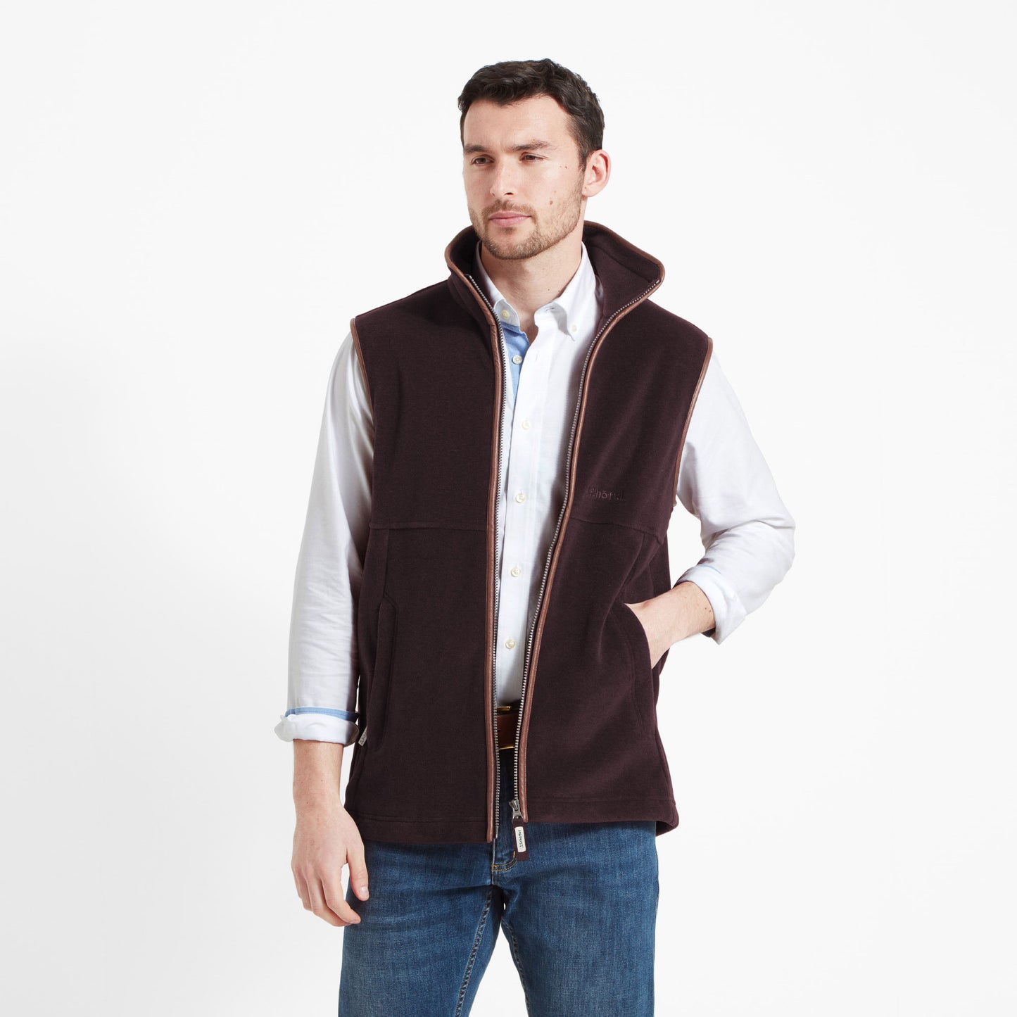 Schoffel Oakham Fleece Gilet Port