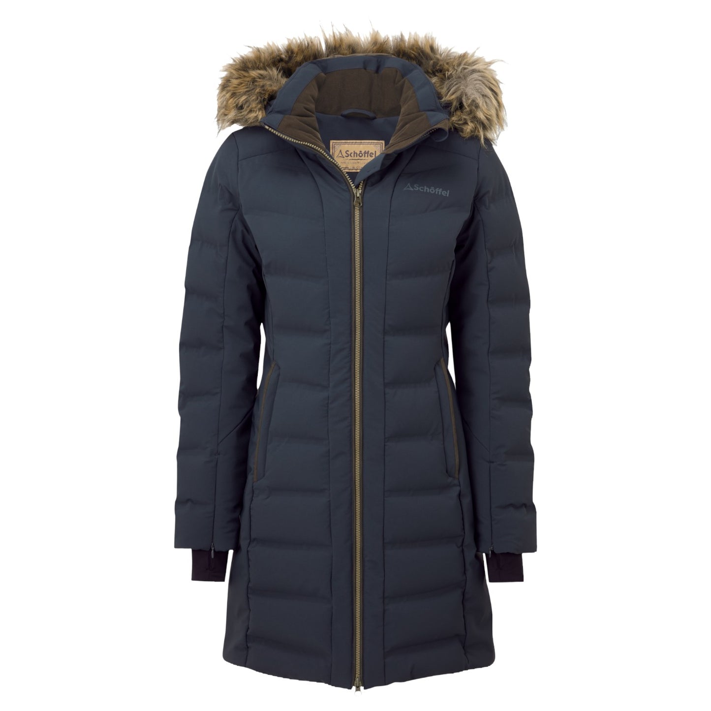 Schoffel Hurlingham Waterproof Down Coat Carbon Navy