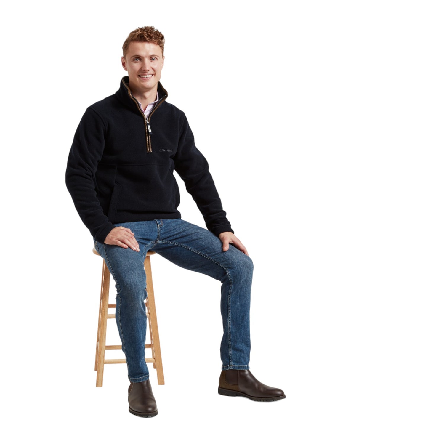 Schoffel Berkeley 1/4 Zip Fleece Navy