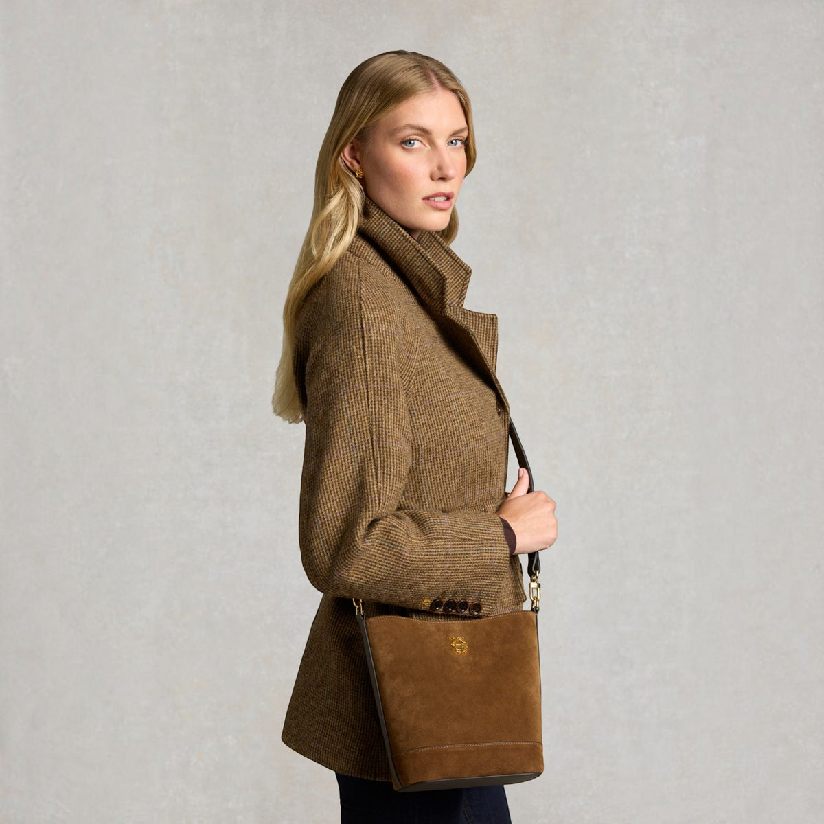 Holland Cooper Country Crossbody Bag Linchin Suede