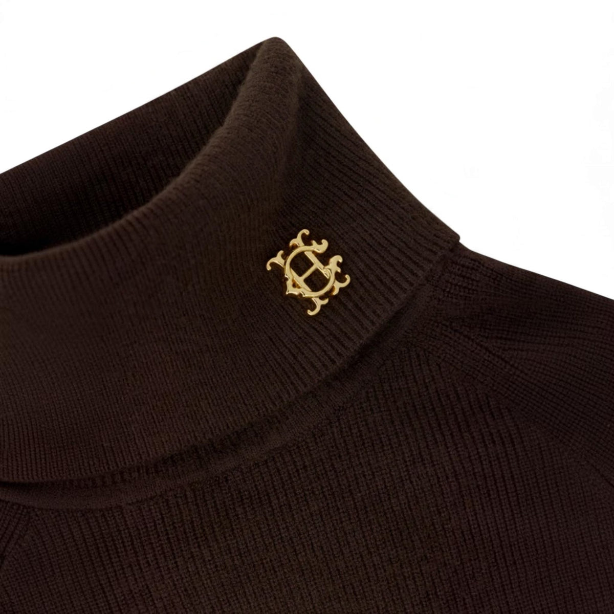 Holland Cooper Aspen Knitted Dress Olive Brown