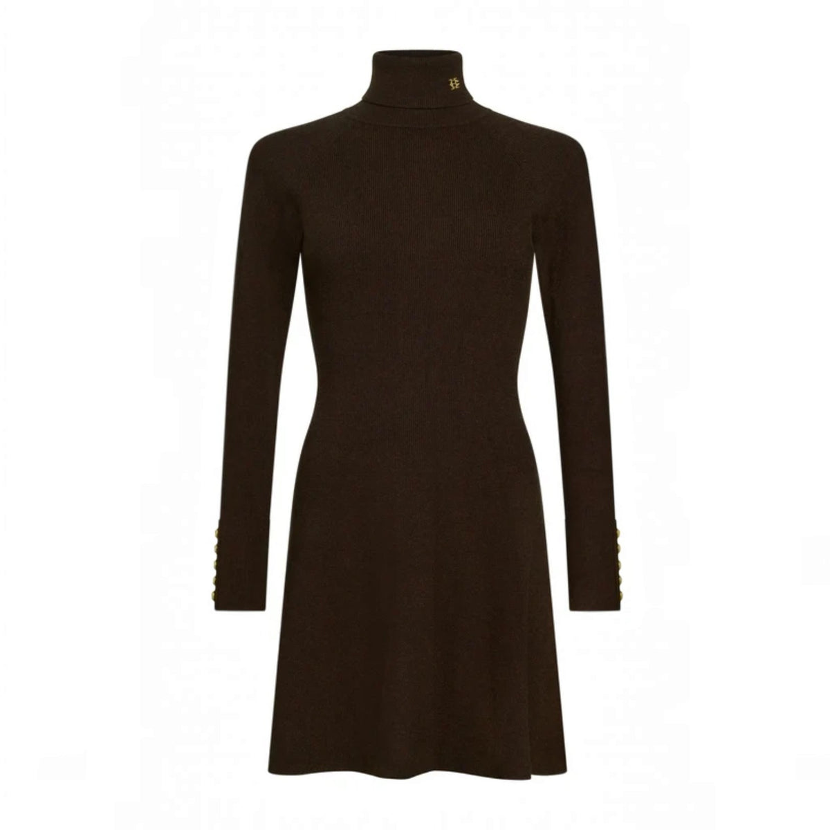 Holland Cooper Aspen Knitted Dress Olive Brown