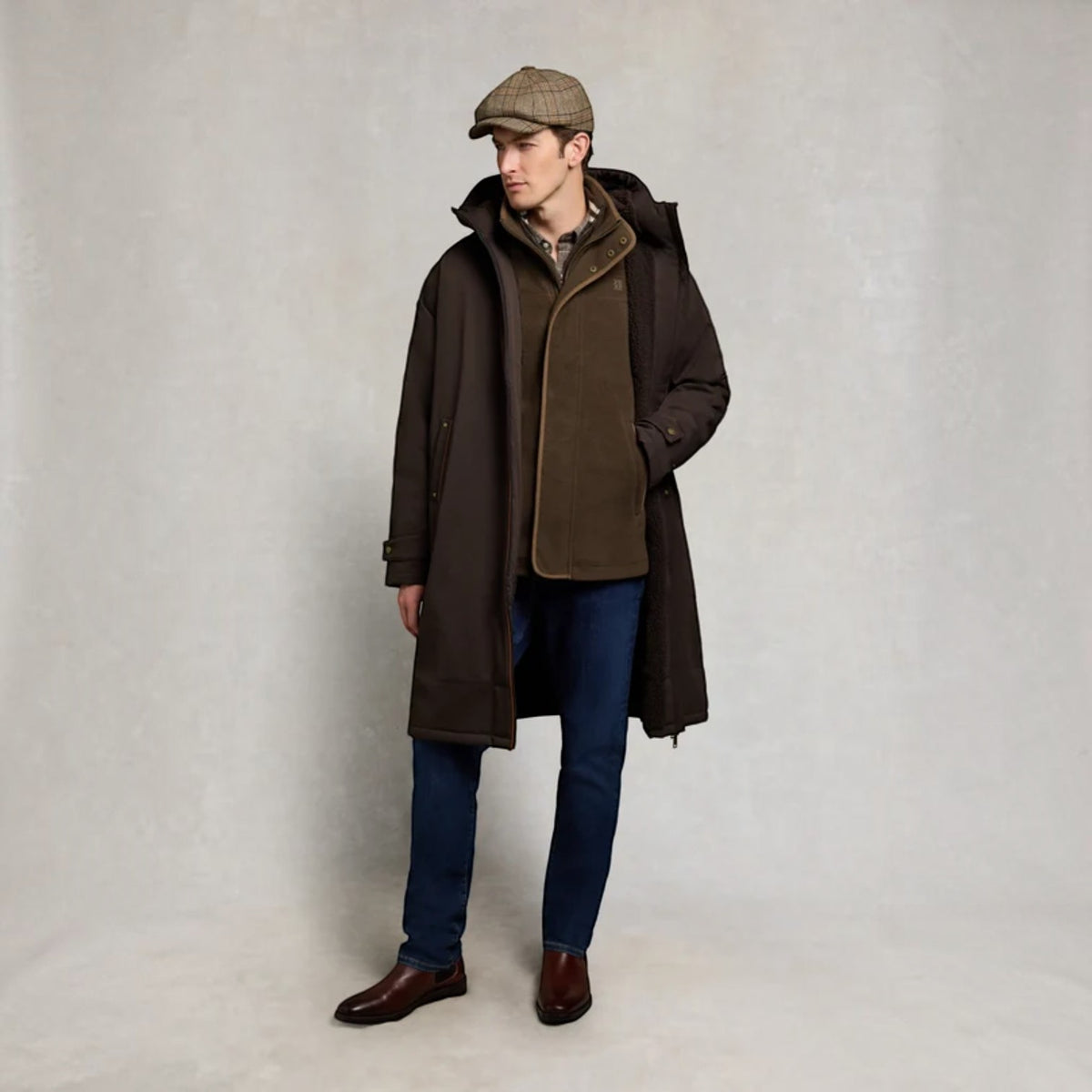 Holland Cooper Fleece Field Jacket Khaki