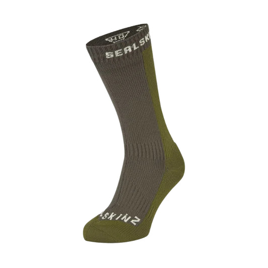 Sealskinz Starson Waterproof Cold Weather id Length Sock Olive
