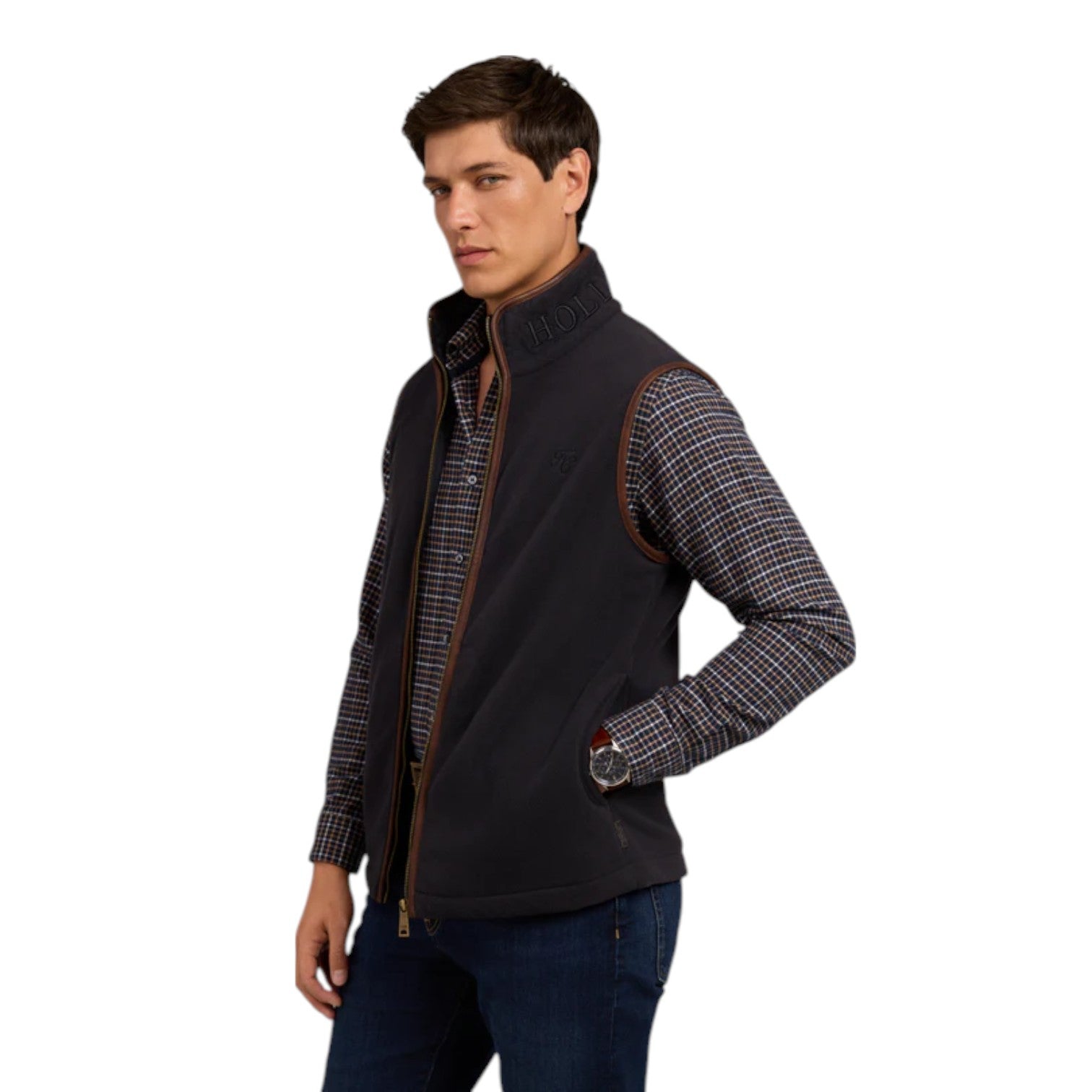 Holland Cooper Men's Country Fleece Gilet Ink Navy
