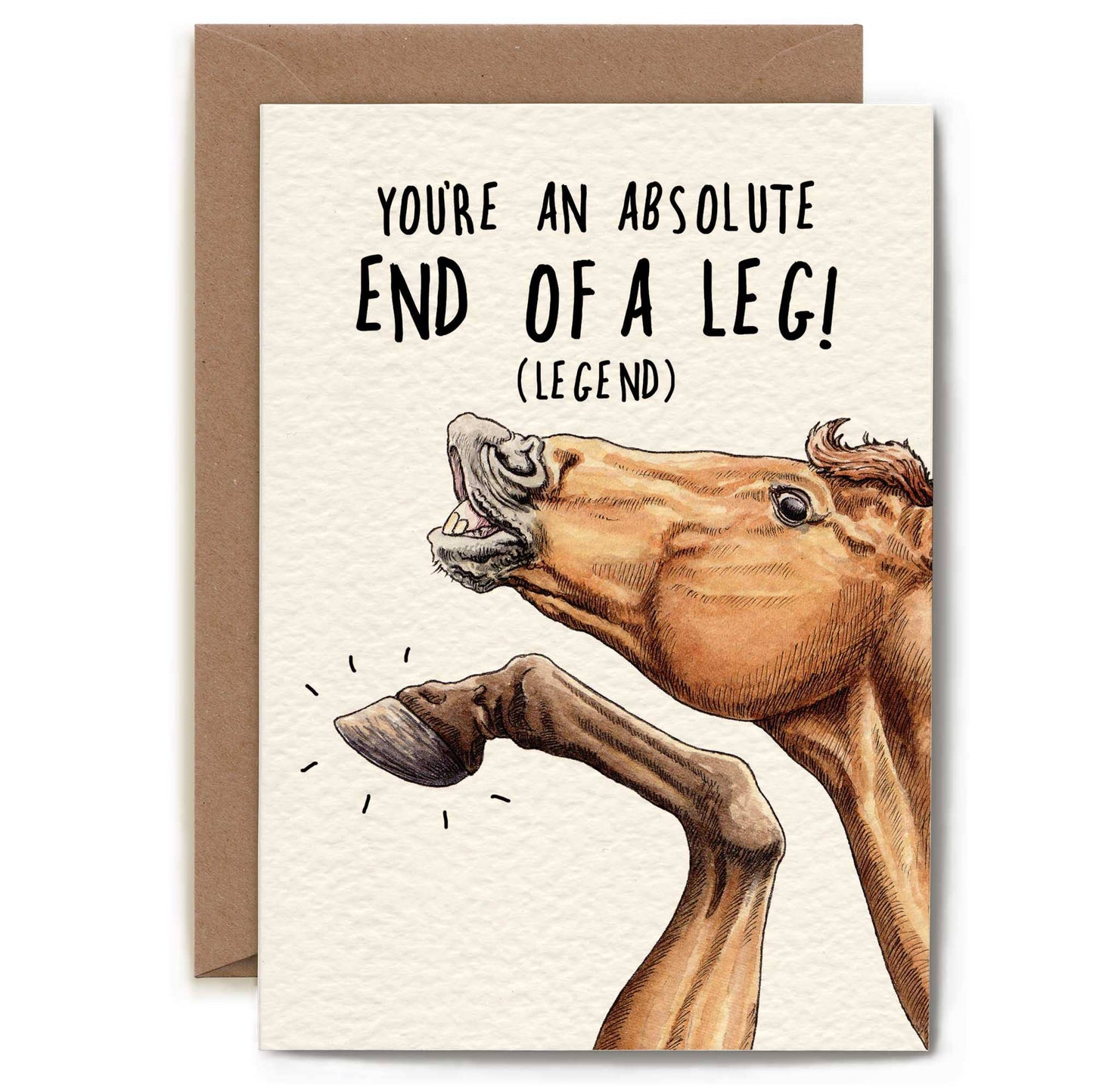 End Of A Leg Card - Funny Horse Card - Friendship Card