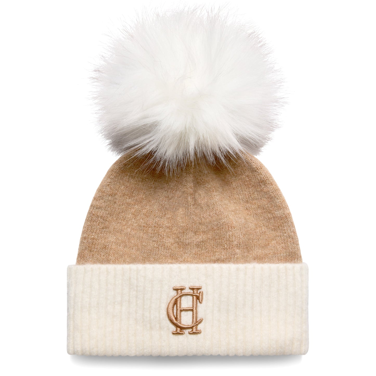 Holland Cooper Chelsea Bobble Hat Camel