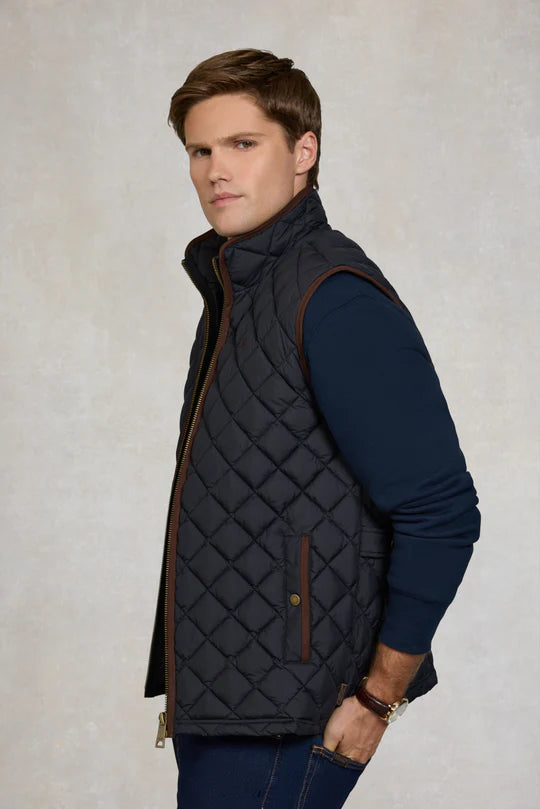 Holland Cooper Men's Country Quilted Gilet Ink Navy