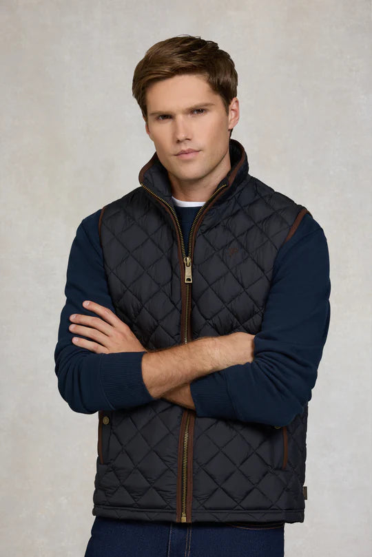 Holland Cooper Men's Country Quilted Gilet Ink Navy