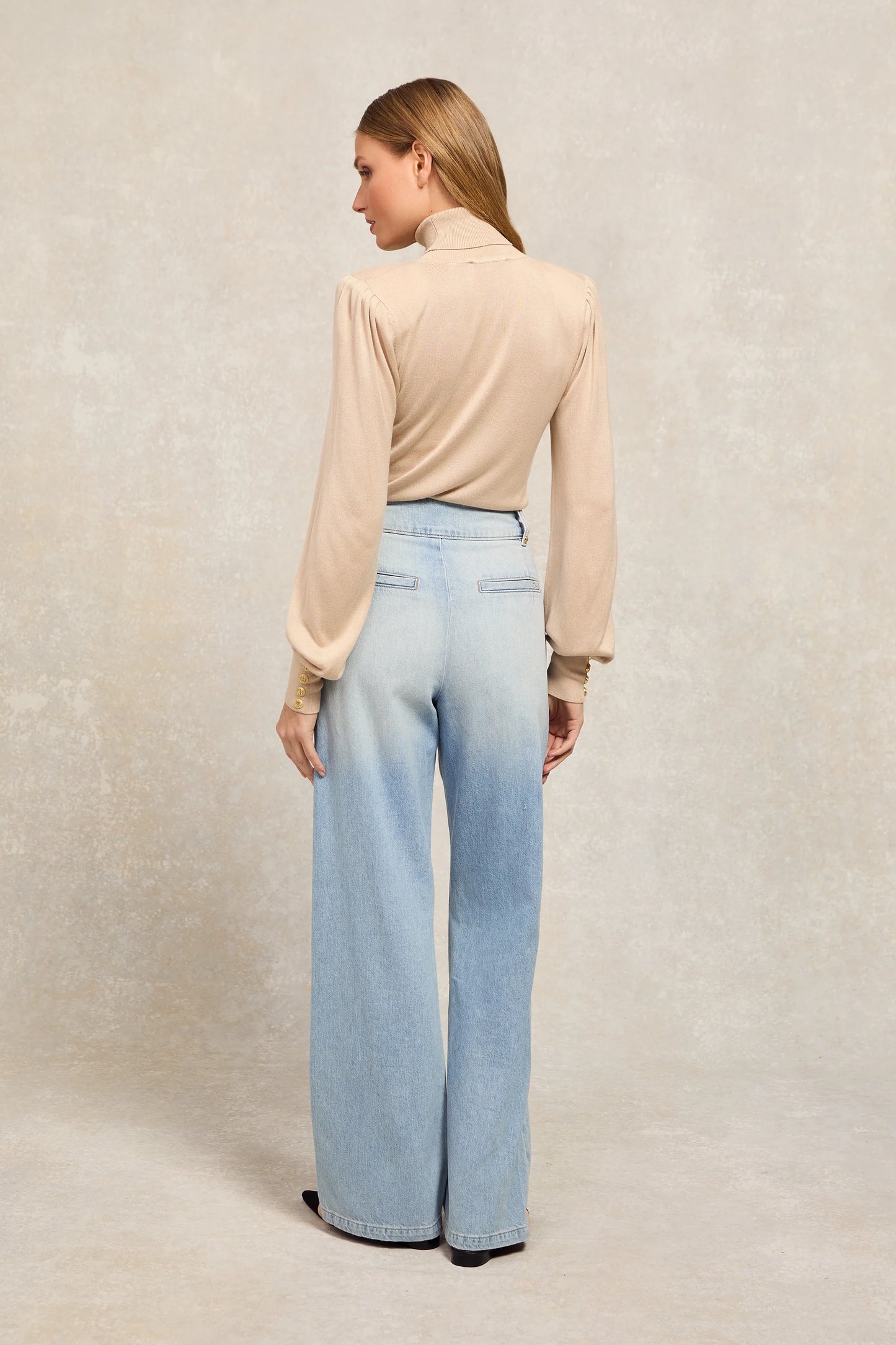 Holland Cooper Tailored Wide Leg Jean Vintage Indigo