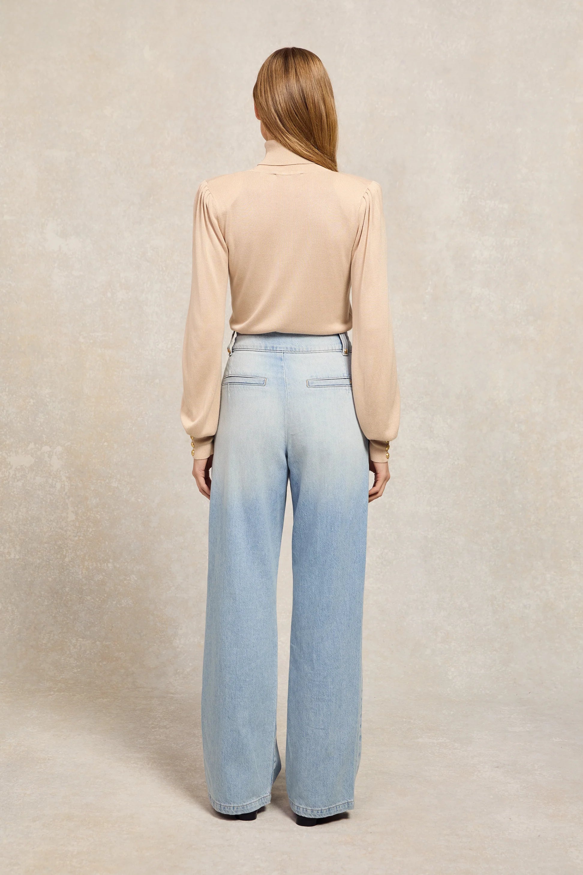 Holland Cooper Tailored Wide Leg Jean Vintage Indigo