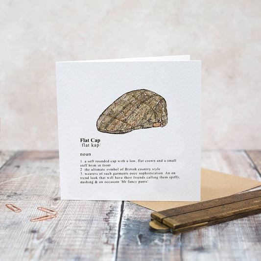 Flat Cap Card (Cello-Free)