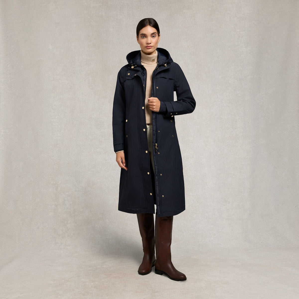 Holland Cooper Folgate Rain Coat Ink Navy