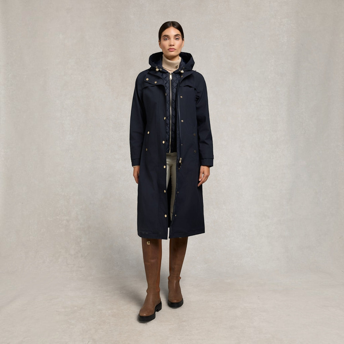 Holland Cooper Folgate Rain Coat Ink Navy