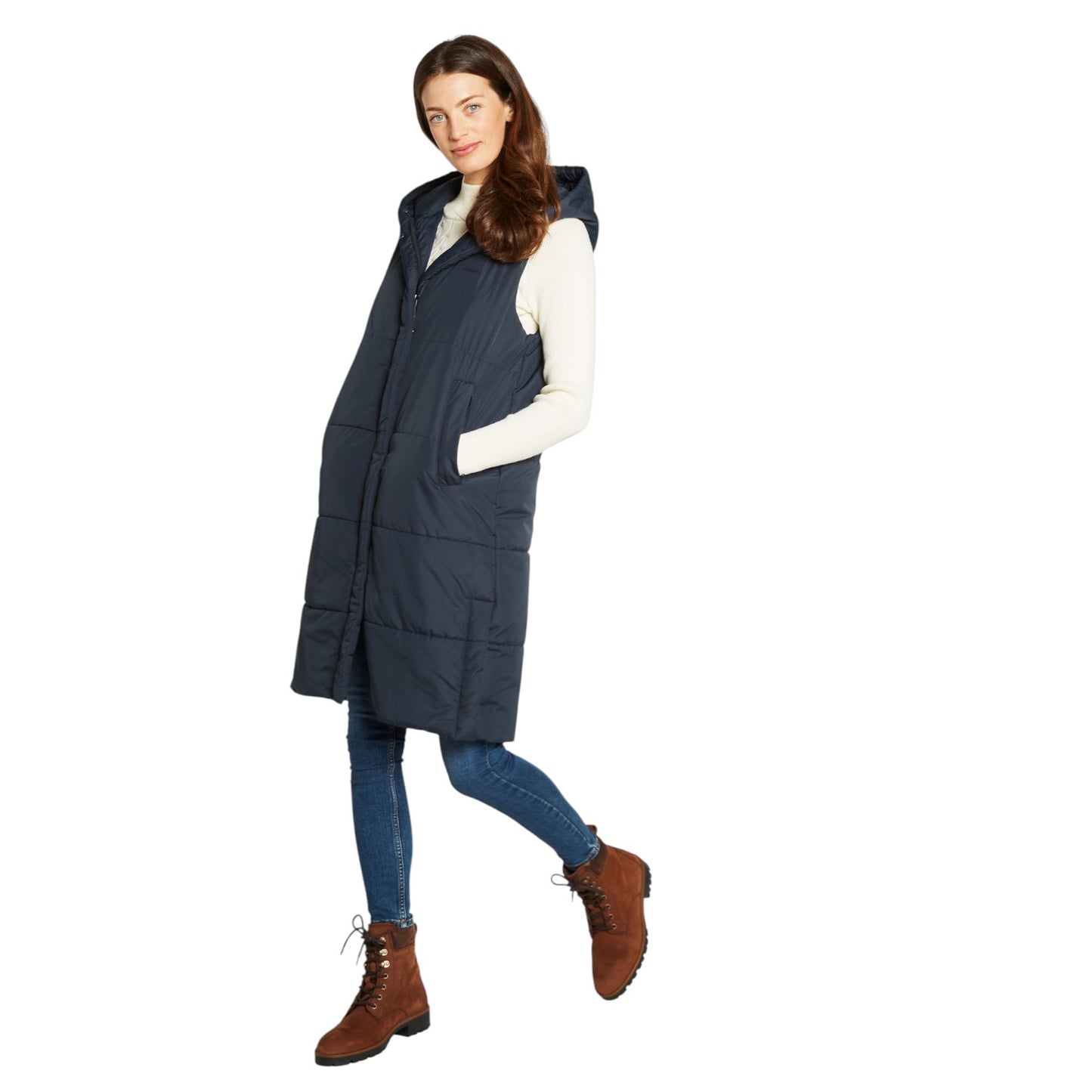 Dubarry Ryan Long Length Gilet Navy