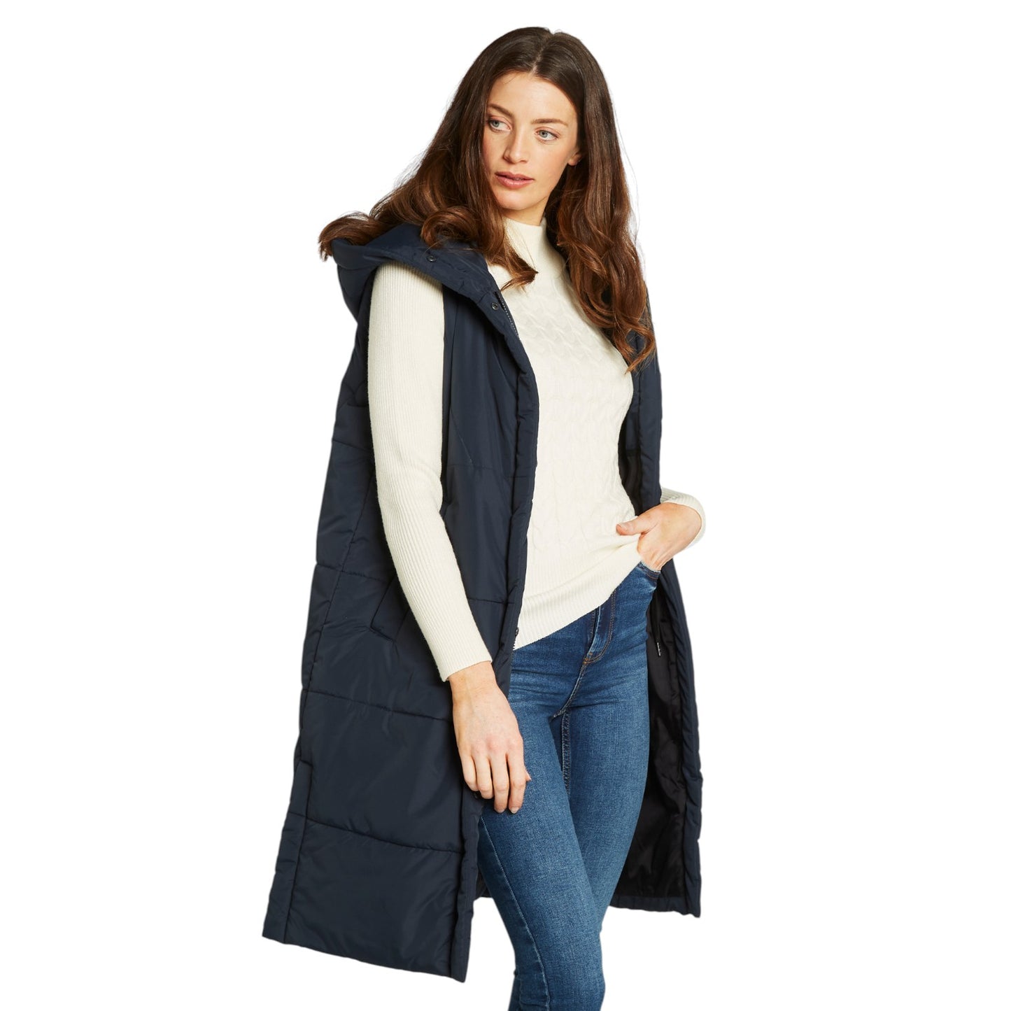 Dubarry Ryan Long Length Gilet Navy