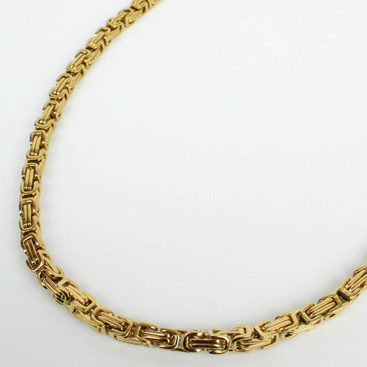 Gold Maze Link Chain Necklace
