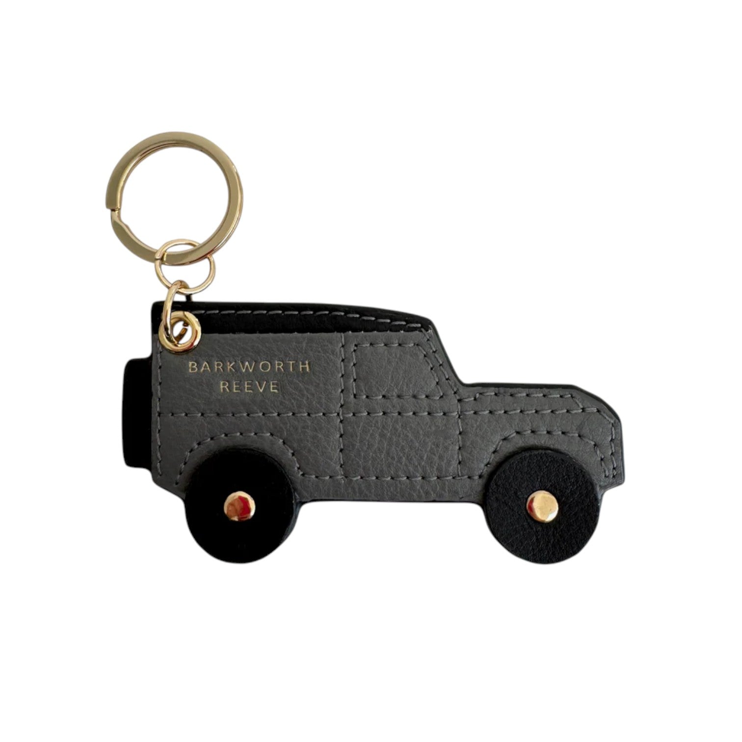 Barkworth Reeve Off Road 4x4 Keyring Grey & Black Leather
