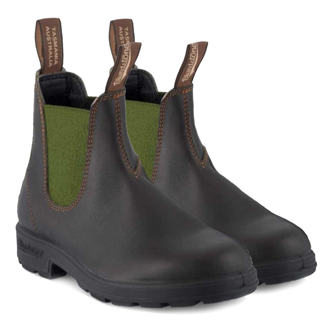 Blundstone 519 Stout Brown & Olive Chelsea Boot