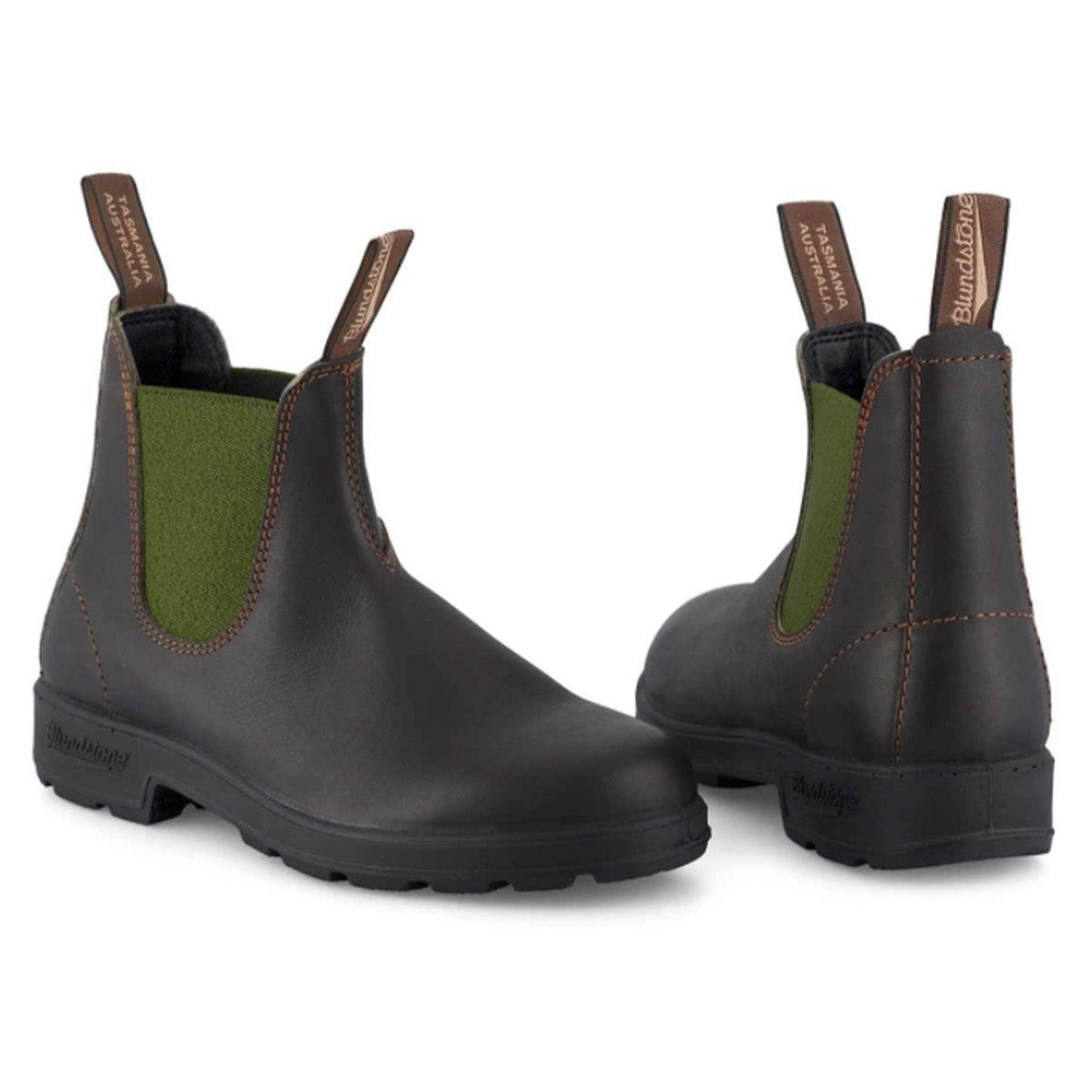 Blundstone 519 Stout Brown & Olive Chelsea Boot