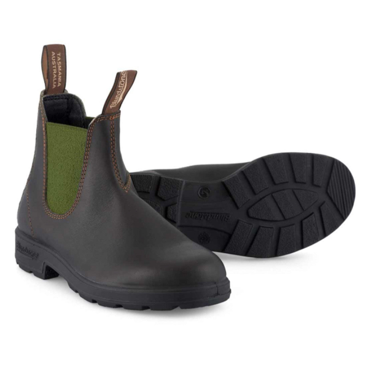 Blundstone 519 Stout Brown & Olive Chelsea Boot