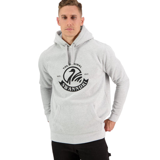 Swanndri Grey Marle/Black Original Fleece Hoodie