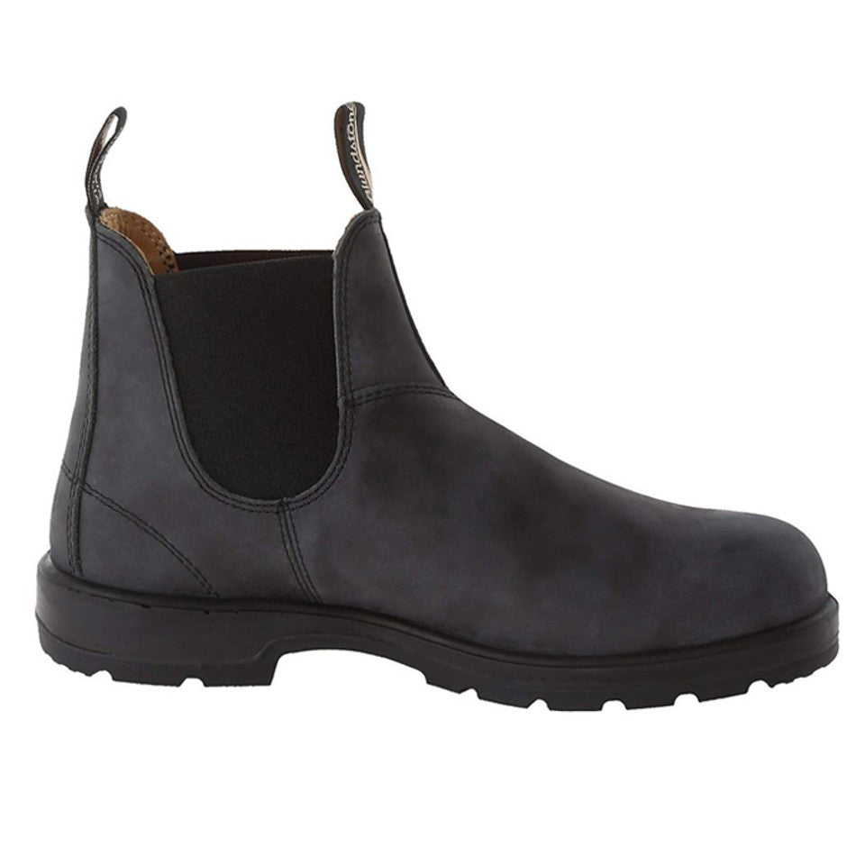 Blundstone 587 Rustic Black Leather Chelsea Boot