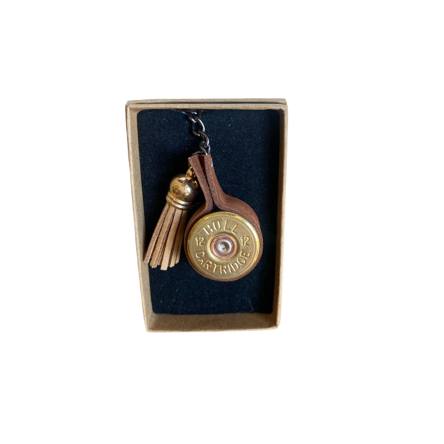 Spent Shells Cartridge Keyring With Tassel