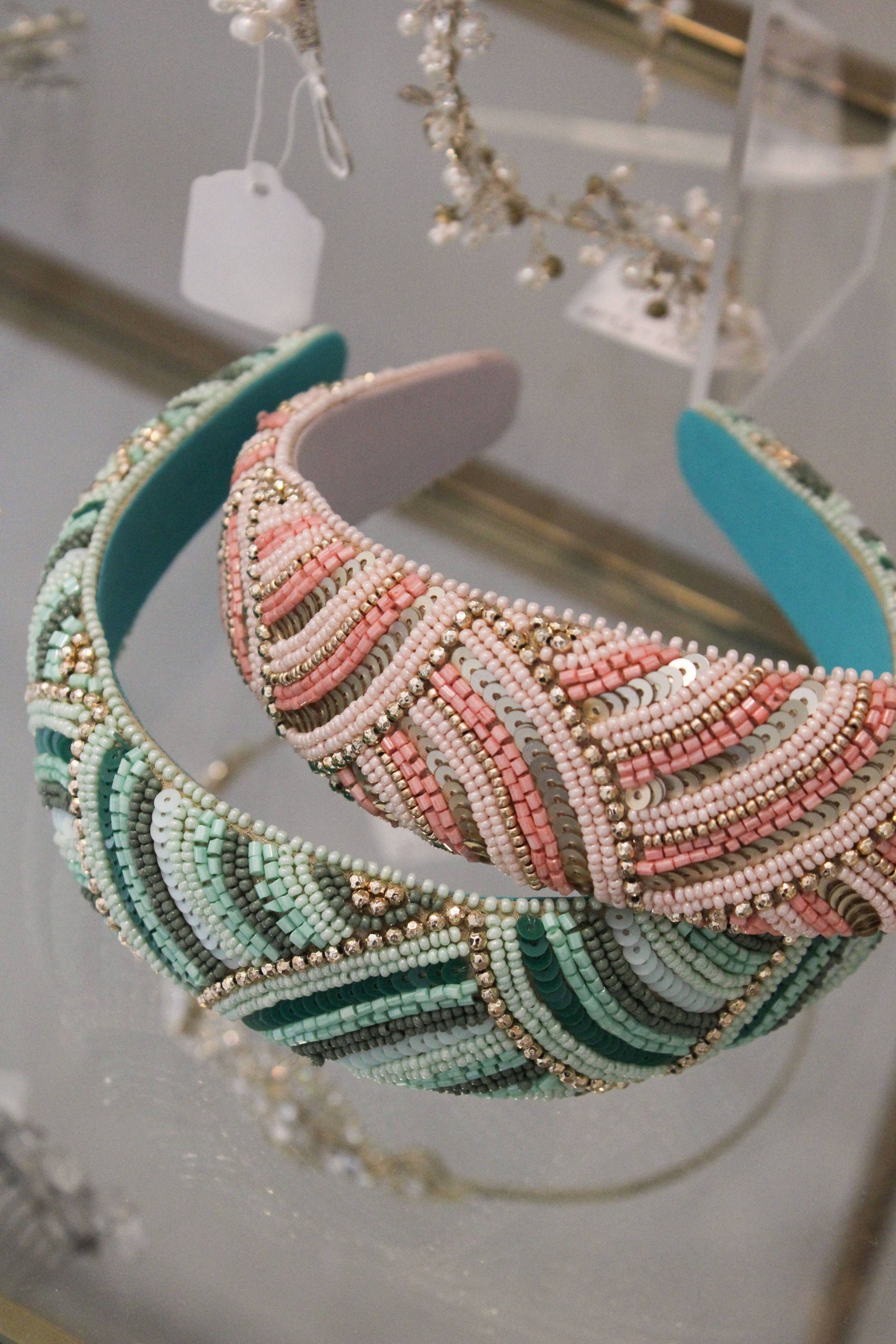 Green Mint Sequin Headband