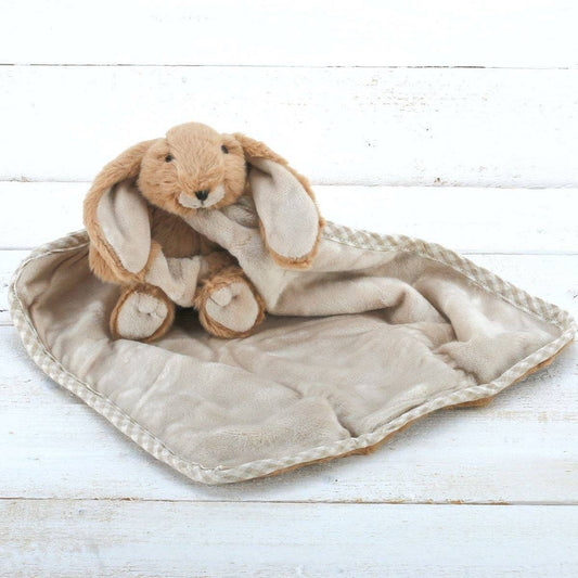 Bunny Baby Plush Soft Toy Soother Comforter Brown