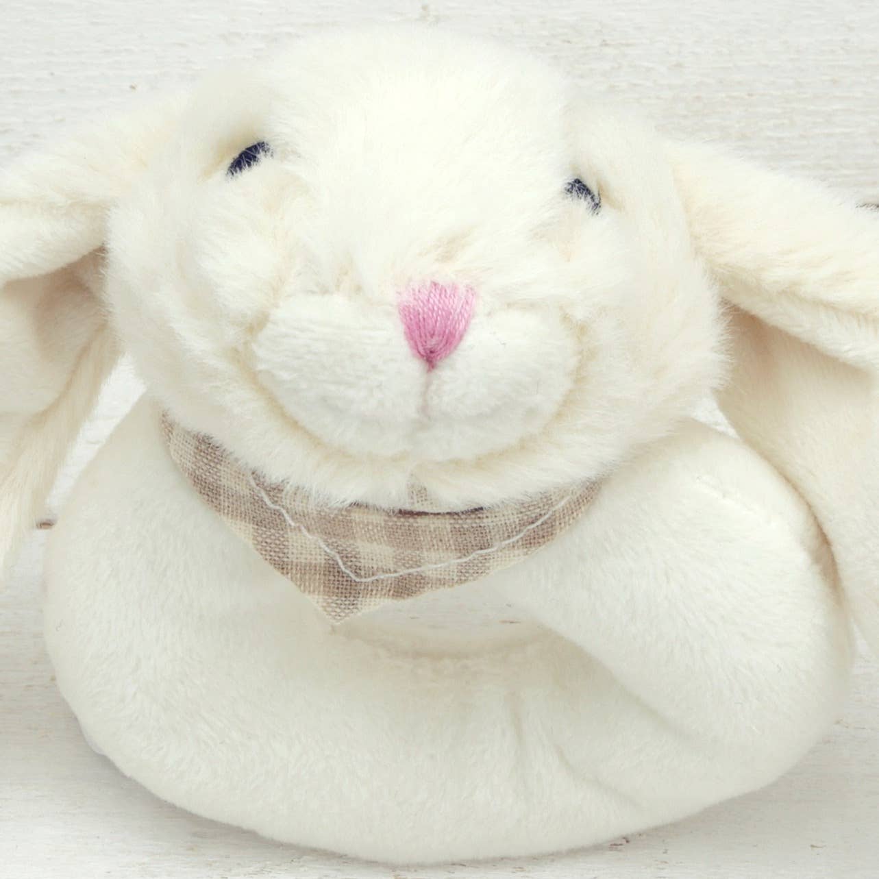 Bunny Baby Soft Toy Rattle Cream -10CM