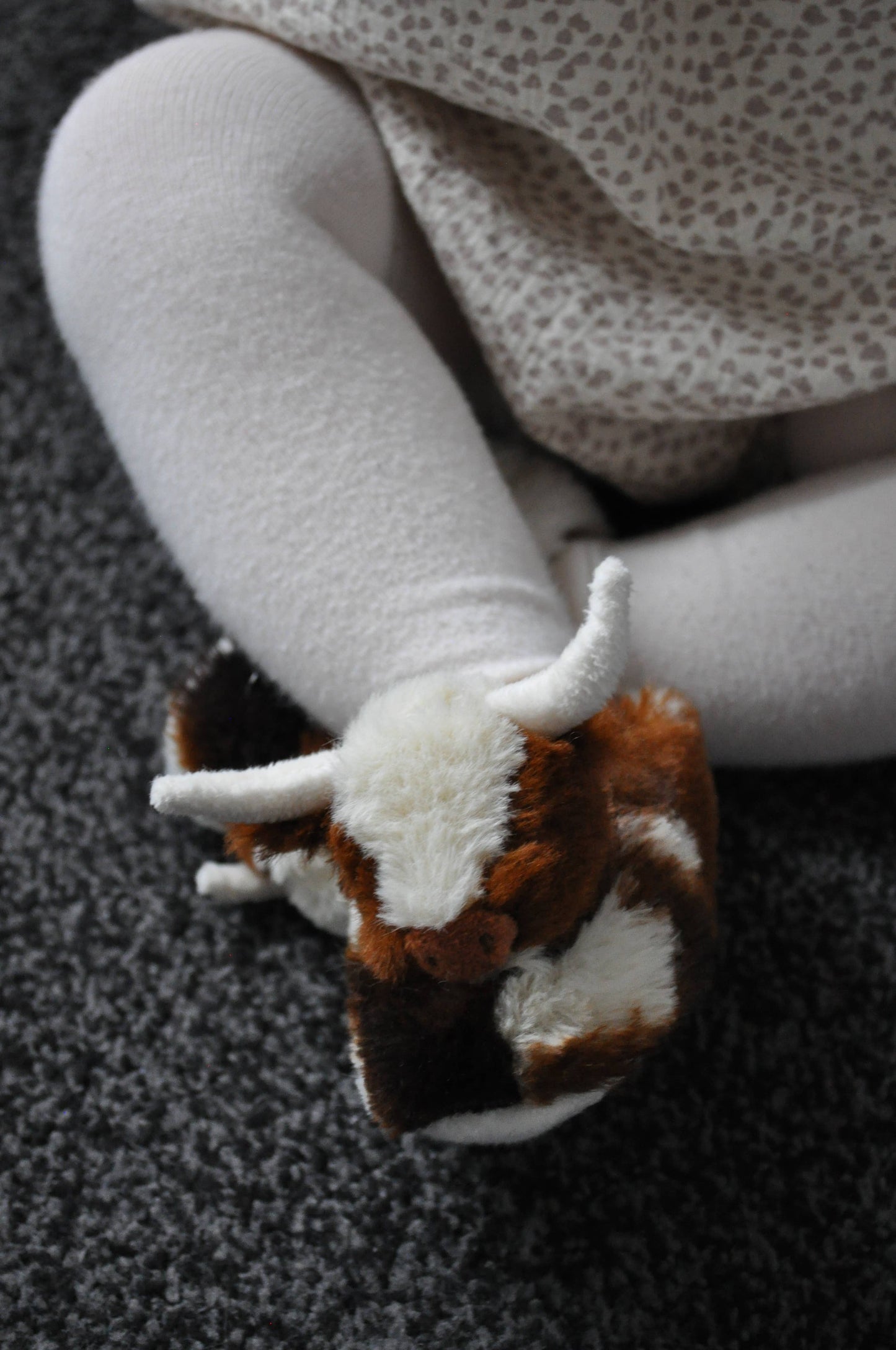 Texas Longhorn Highland Cow Plush Baby Slippers House Shoes