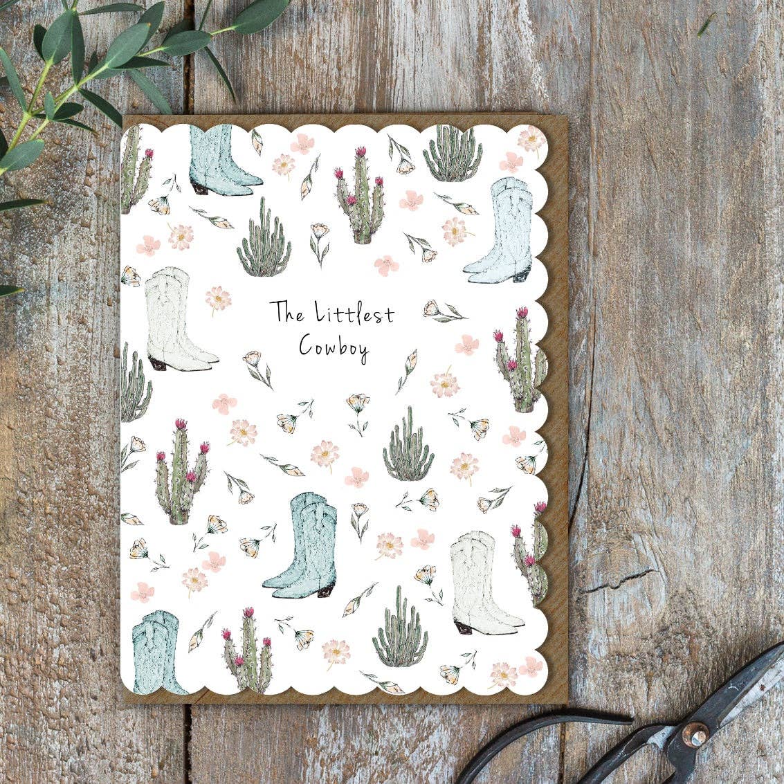 The Littlest Cowboy Card (Cello-Free)