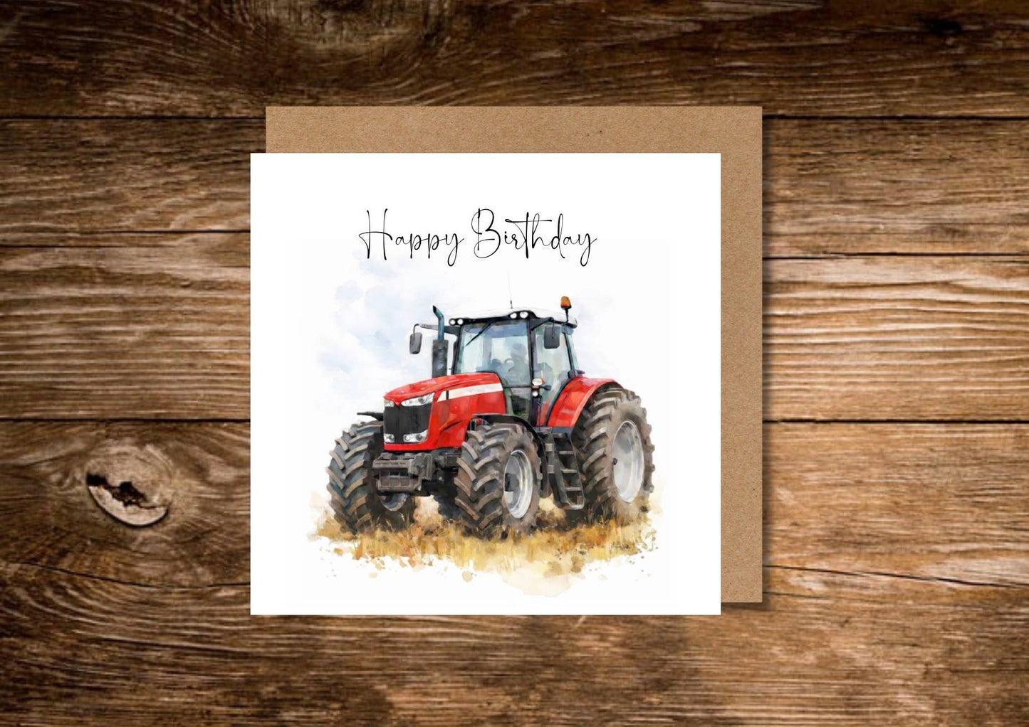 Red Tractor Birthday Card