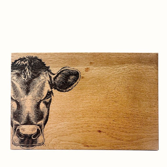 Oak Serving Board - 30cm Jersey Cow