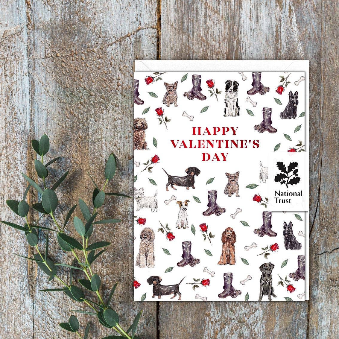 Happy Valentine's Day (Dogs) Card (Cello-Free)