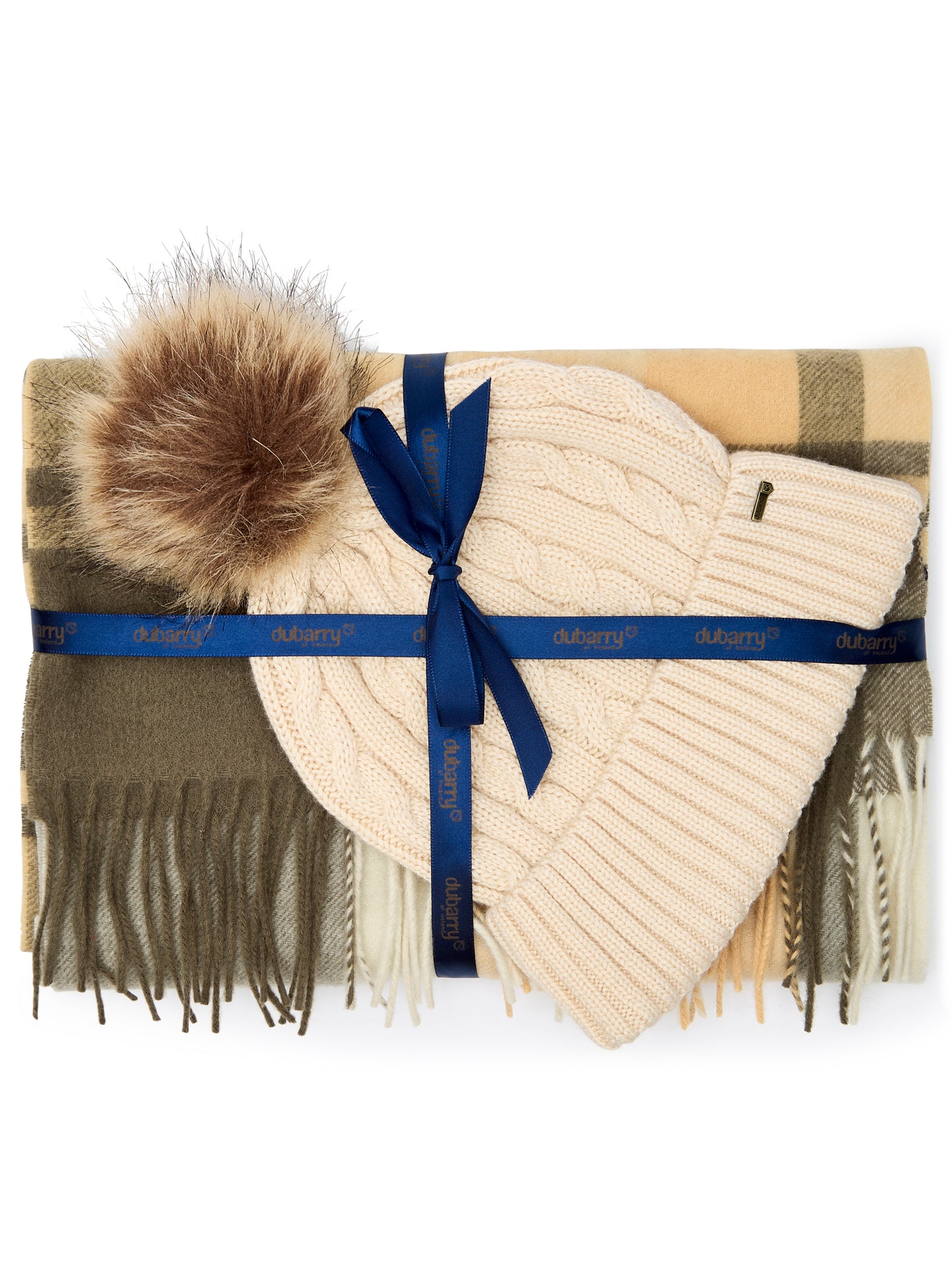 Dubarry Foley Hat & Scarf Set Dusky Green