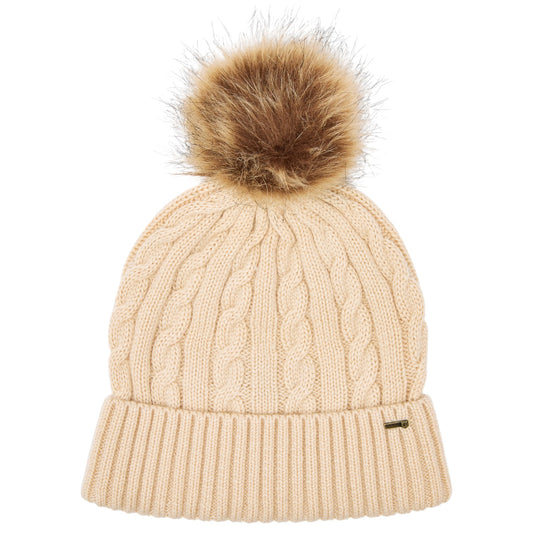 Dubarry Forester Cable Knit Hat Chalk