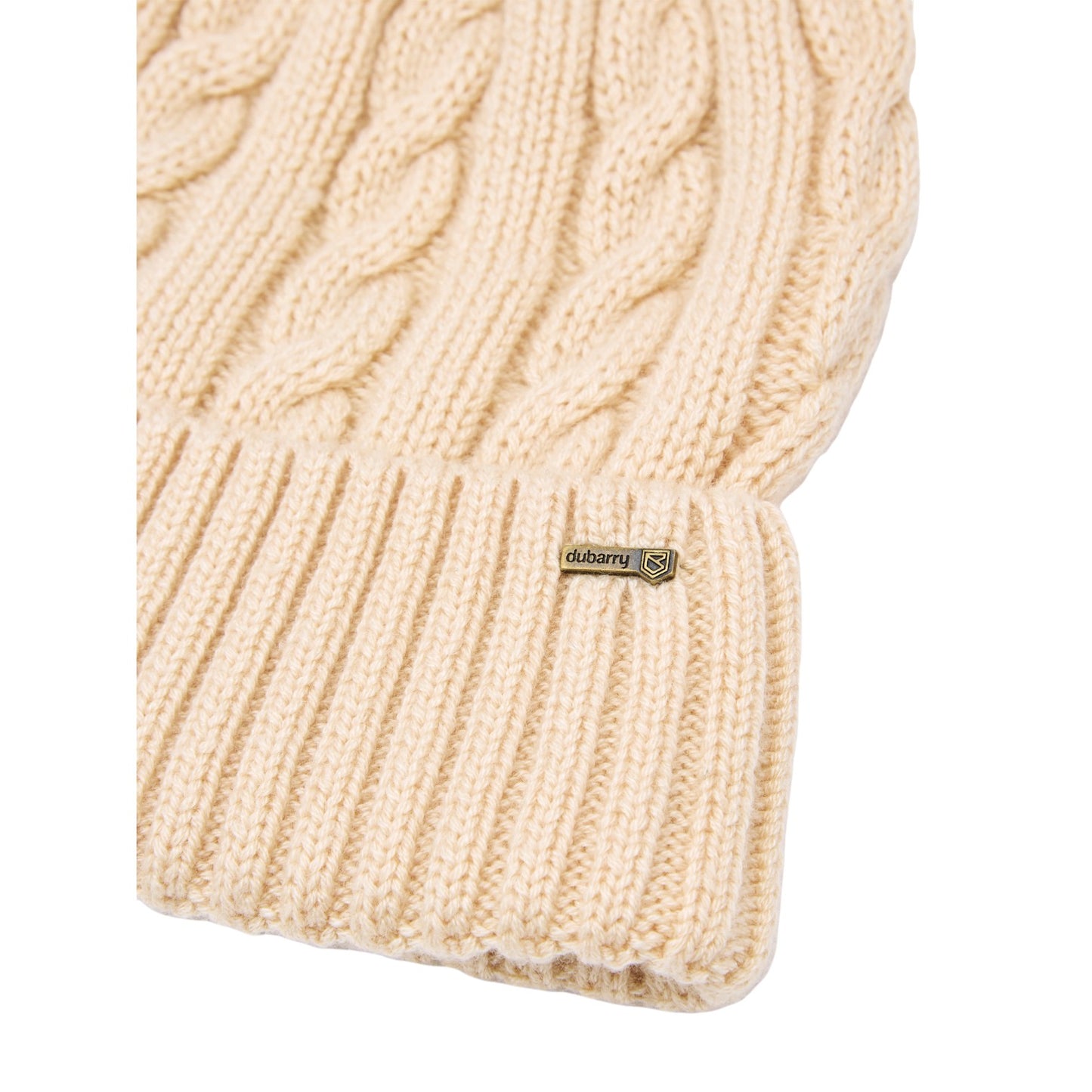 Dubarry Forester Cable Knit Hat Chalk