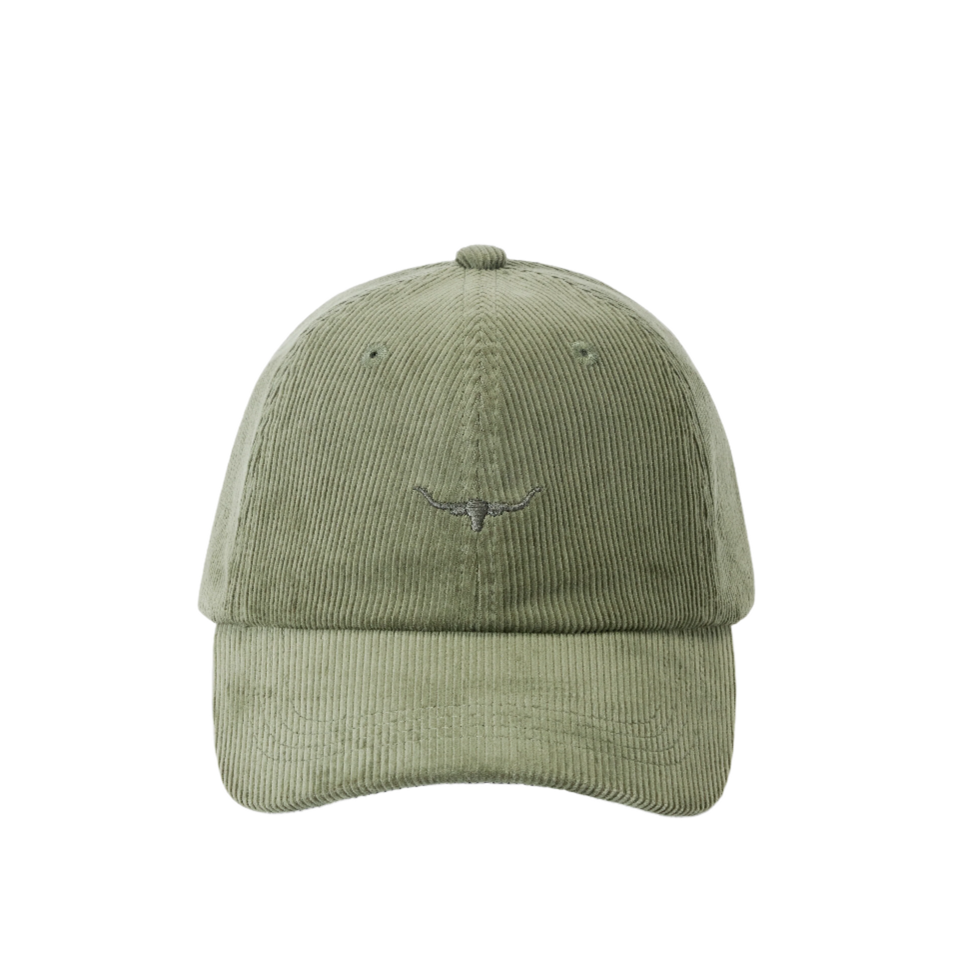R.M.Williams Mini Longhorn Cord Cap Moss